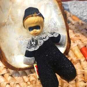 Vintage Hand Made Bean Bag Doll With Closing Eyes